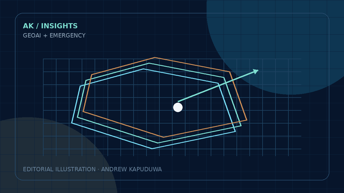 GeoAI: The Missing Layer in Intelligent Emergency Response editorial illustration